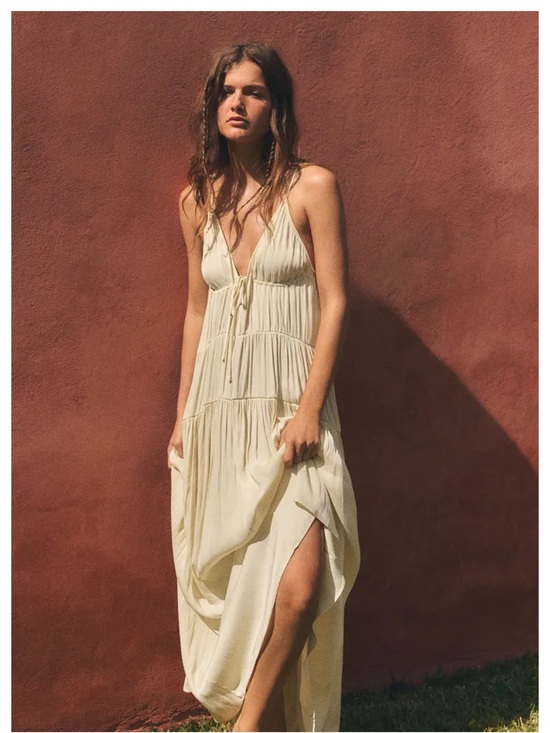 Zara Dresses & Skirts - Zara LONG RUCHED SATIN DRESS
